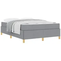 VidaXL Bettrahmen mit Matratze Hellgrau 160 x 200 cm