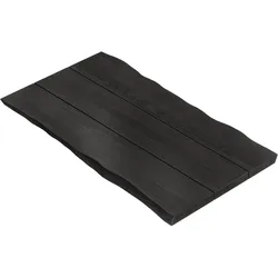 PERU | Gastro Tischplatte Baumkante | 230 x 110 cm | 6cm | Rechteckig | Schwarz