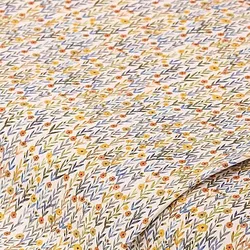Baumwollstoff-Digitaldruck Blumenwiese "Dana", weiß-color