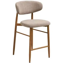 House Nordic Barhocker LEVANTO Stoff Braun/Sandgrau