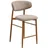 House Nordic Barhocker LEVANTO Stoff Braun/Sandgrau
