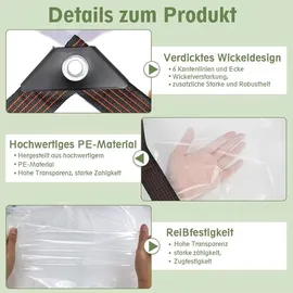 luxuskollektion Transparente Plane 2 x 4 m Beige