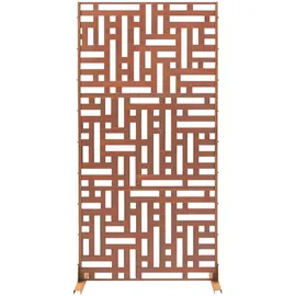 casa.pro Trennwand Bernalda 180x90 cm Stahl Edelrost