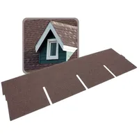 DAPRONA Dachschindeln Rechteck 1m x 32cm, Bitumen Braun