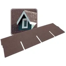 DAPRONA Dachschindeln Rechteck 1m x 32cm, Bitumen Braun