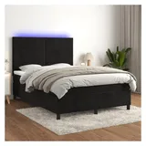 vidaXL Boxspringbett 140 x 200 cm Schwarz
