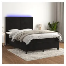 vidaXL Boxspringbett 140 x 200 cm Schwarz