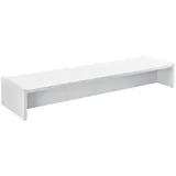 [en.casa] Monitorständer Flensberg 100x27x15 cm, Monitorregal Weiß
