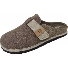 ROHDE Damen Pantoffel Filz Hausschuh Klettverschluss Wechselfußbett D.Meran 6812, Größe:38 EU