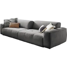 Candy Big-Sofa 3C CANDY "Yoshy Mega Sofa mit Komfortfunktionen, modern und bequem", grau (dunkelgrau), B:298cm H:74cm T:120cm, 88% Polyester, 12% Polyacryl, Sofas, Big-Sofa, Zwei Sitztiefen durch verstellbare Rückenlehne, Bezug in Cord