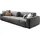 Candy Big-Sofa 3C CANDY "Yoshy Mega Sofa mit Komfortfunktionen, modern und bequem", grau (dunkelgrau), B:298cm H:74cm T:120cm, 88% Polyester, 12% Polyacryl, Sofas, Big-Sofa, Zwei Sitztiefen durch verstellbare Rückenlehne, Bezug in Cord