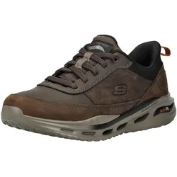 Sneaker SKECHERS "Skechers Sneaker Leder", Herren, Gr. 45, chocolate, Leder, Schuhe