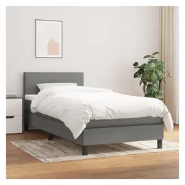 vidaXL Boxspringbett 100 x 200 cm Dunkelgrau