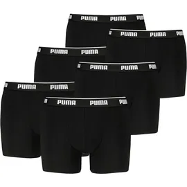 Puma Herren Boxershorts Organically 6er Pack Black / Black - L
