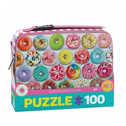 EUROGRAPHICS Puzzle Delightful Donuts mit Lunchbox, 100 Puzzleteile bunt