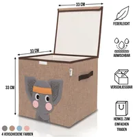 Lifeney Aufbewahrungsbox Elefant, in Hellbraun | (B)33 x (H)33