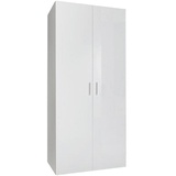 XORA Mehrzweckschrank, Weiß, Holzwerkstoff, 1 Fächer, 80x185x40 cm, Made in Germany, Waschküche, Mehrzweckschränke