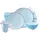 CreaTable Kombiservice Mediterran 16-tlg. blau/Traditionell keramische Motive