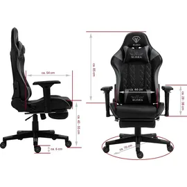 Trisens Harold Gaming Chair schwarz/blau