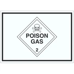 Aufkleber Giftige Gase Symbol Poison Gas Totenkopf A4 (210x297mm)
