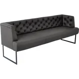 K+W Komfort & Wohnen Polsterbank »Creso«, im modernen Chesterfield-Look, mit schwarzen Kufenfüßen braun