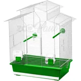 Vogelkäfig 60cm grün Wellensittich Vogelbauer Kanarien Käfig Wellensittichkäfig