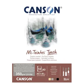 Canson Mi-Teintes Touch Pastellpapier 350 g/m2 12 Blatt DIN A3 29,7 x 42 cm