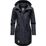 Navahoo Damen wasserdichter gefütterter Regenmantel Deike Navy Gr. S - S