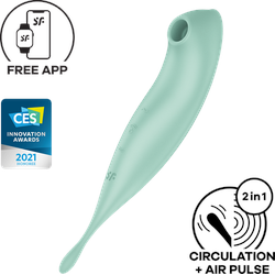 Satisfyer Twirling Pro Connect App, 20 cm, mint