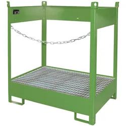 Fass Stapelpalette FSP 2 lackiert RAL6011 Resedagrün Umwelt Lagertechnik