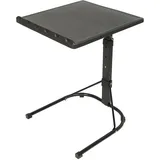 Supfine Betttisch für Laptop, Stehtisch mit Rollen, höhenverstellbar, Computertisch, klappbar, Betttische zur Unterstützung der Autonomie (Schwarz, 43 x 43 x 58 – 69 cm)