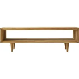 Tikamoon Couchtisch Beige Teak 120 x 50 cm