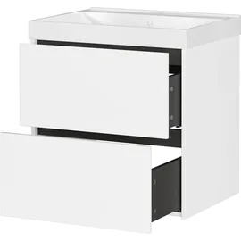 Germania Waschtisch GERMANIA "Bisbee", weiß, weiß, B:60cm H:58cm T:45cm, Holzwerkstoff, Waschtische, Waschtisch, Waschtisch-Unterschrank
