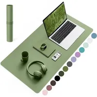 Schreibtischunterlage Mauspad Wildleder Leder Laptop Olivgrün 80*40cm