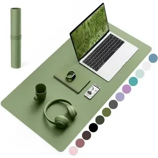 Schreibtischunterlage Mauspad Wildleder Leder Laptop Olivgrün 80*40cm