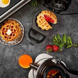 Media Shop PowerXL Waffle Star - Waffeleisen für gefüllte Waffeln 18cm - Schwarz