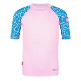 TROLLKIDS Haukland Badeshirt Blau/Pink 152