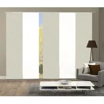 HOME WOHNIDEEN Schiebegardine HOME WOHNIDEEN "PIVE 5er SET" Gr. 1, grau (taupe), B:60cm H:245cm, Polyester, Gardinen, Schiebevorhang Digidruck 5er Set PIVE