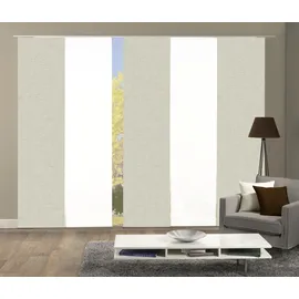 HOME WOHNIDEEN Schiebegardine HOME WOHNIDEEN "PIVE 5er SET" Gr. 1, grau (taupe), B:60cm H:245cm, Polyester, Gardinen, Schiebevorhang Digidruck 5er Set PIVE