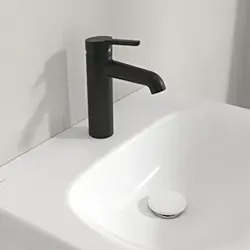 Villeroy und Boch Skyla Waschtischarmatur TVW116002000K5 Messing, Kaltstart, Matt Black