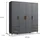 Rauch Drehtürenschrank Shinjo - 187x53x203cm - grau - Holz