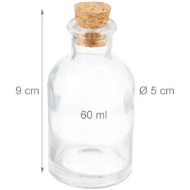 Relaxdays Dekoglas 60 ml 30 St.
