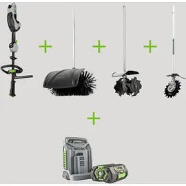 EGO MRC2306E-K2403 Multi-Tool Antriebseinheit + Kehrbürste + Rotocut + Bodenfräse Kit