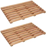 DOTMALL Badematte Duschmatte,Akazienholz,rechteckig, Wasserfest und Rutschfest, rechteckig