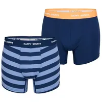 Happy Shorts Retro Pants Trunks blau M 2er Pack