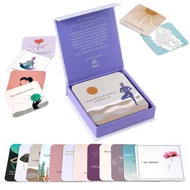 ariond Positive Affirmations Karten für Frauen | Motivationskarten mit nachdenklichen Fragen, tägliche Affirmationen für Frauen | Achtsamkeitskarten, Inspirationskarten, Meditationskarten