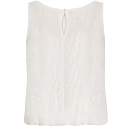 Vera Mont T-Shirt Glitzer-Look Weiß L