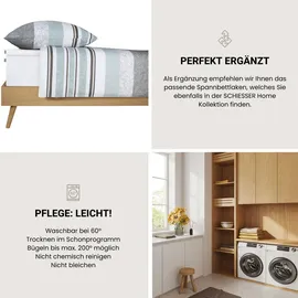 SCHIESSER Bettwäscheset Adele - Renforcé - 2-teilig - 155 x 220 cm - Grau
