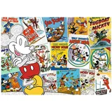 Trefl - Disney Mickey Mouse, In Mickey's World - Puzzle 1000 Elemente - Puzzle mit Disney Märchenfiguren, Retro Collage, Mickey Mouse, Klassisches Puzzle für Erwachsene und Kinder ab 12 Jahren