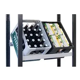 Schulte Lagertechnik Zusatzebene für Getränkekistenregal – 750x300 mm (BreitexTiefe)